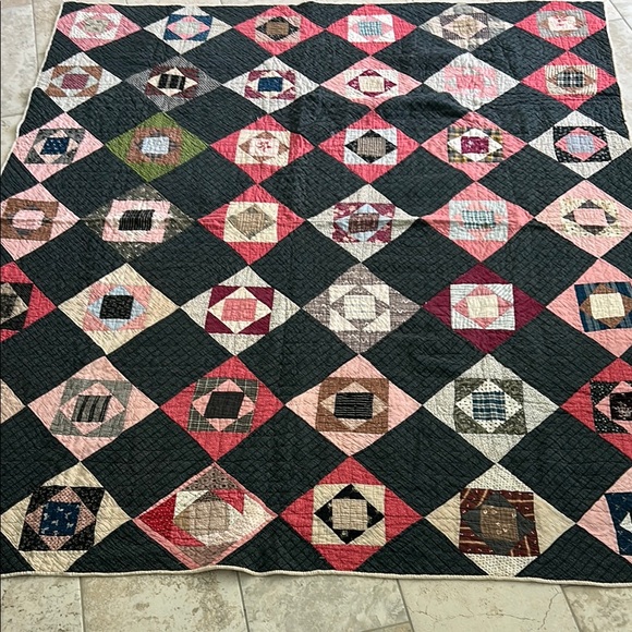 Other - SALE❗️Patchwork Quilt 1880s Pennsylvania Square within Square within Square!